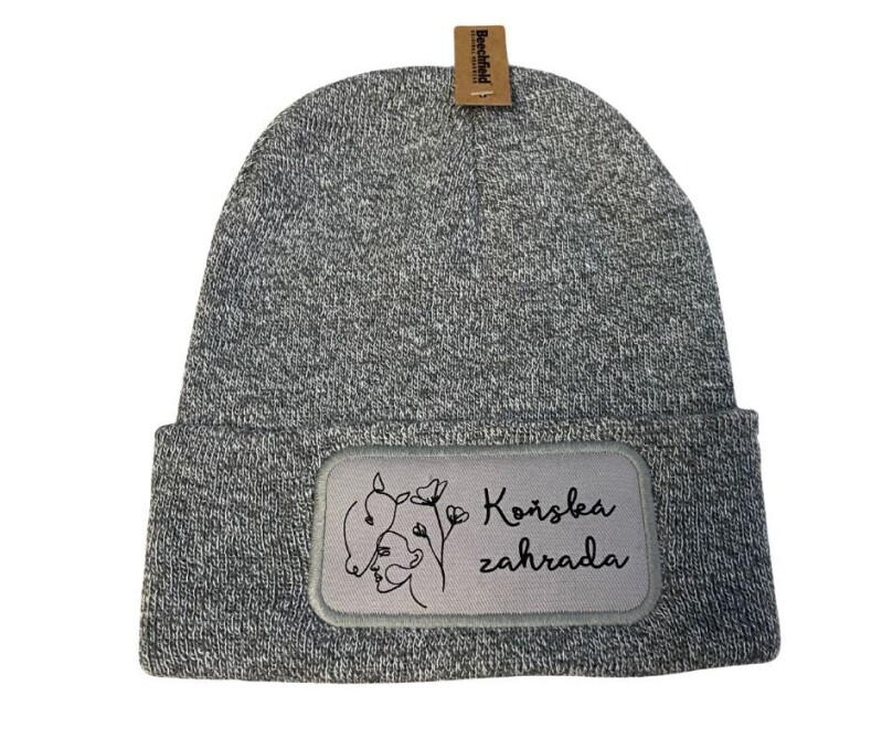 Zimní čepice - světle šedý  melír